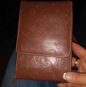 Real leather cross body purse/wallet